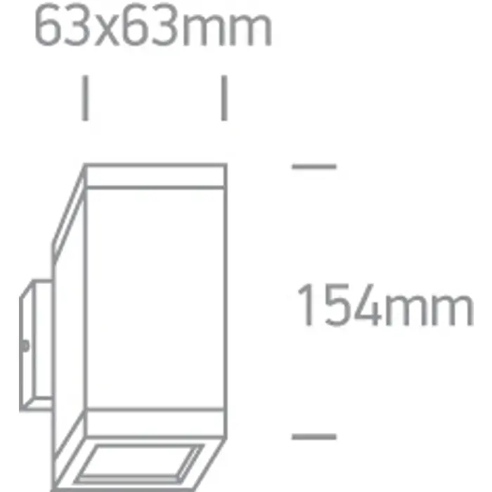 VANJSKA ZIDNA LAMPA 2X35W/GU10 IP 54 BIJELA