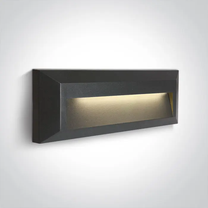 VANJSKA ZIDNA SVJETILJKA LED 2W/2700K-3300K-4000K/75lm/IP65 ANTRACIT