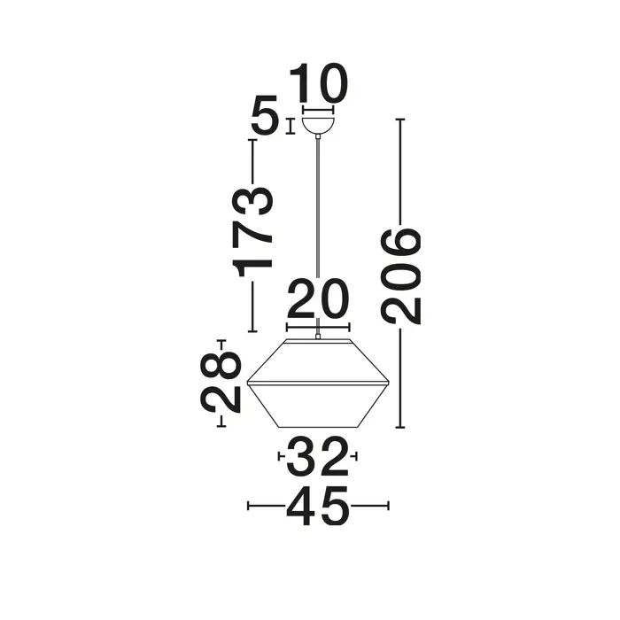 VELISS Visilica Grlo E27 1x12 W IP20 FI: 45 V: 206 cm Bež/Crvena
