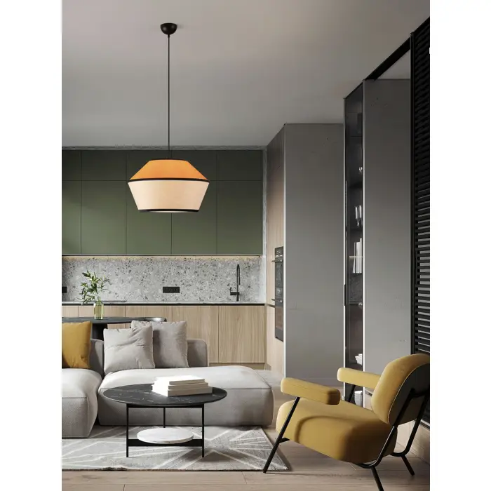 VELISS Visilica Grlo E27 1x12 W IP20 FI: 45 V: 206 cm Bež/Žuta