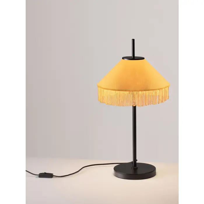 VELVY Stolna svjetiljka Grlo E27 1x12 W IP20 Žuta