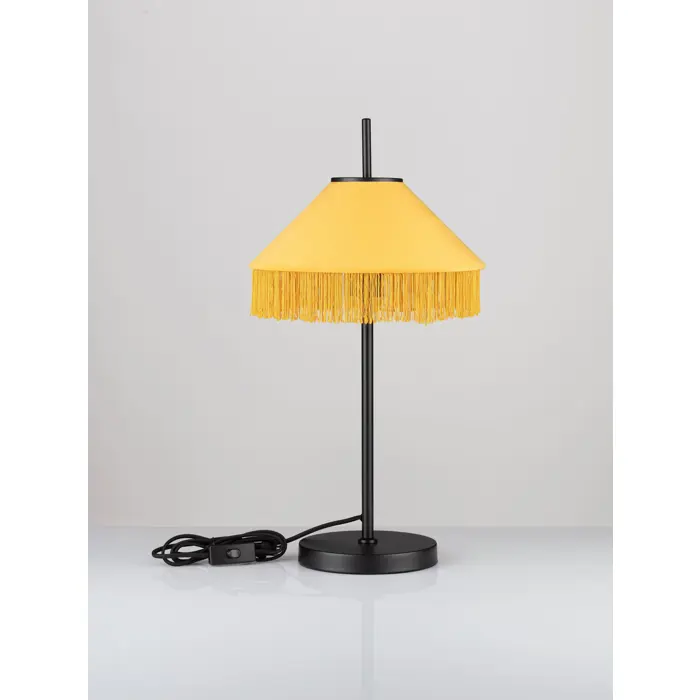 VELVY Stolna svjetiljka Grlo E27 1x12 W IP20 Žuta