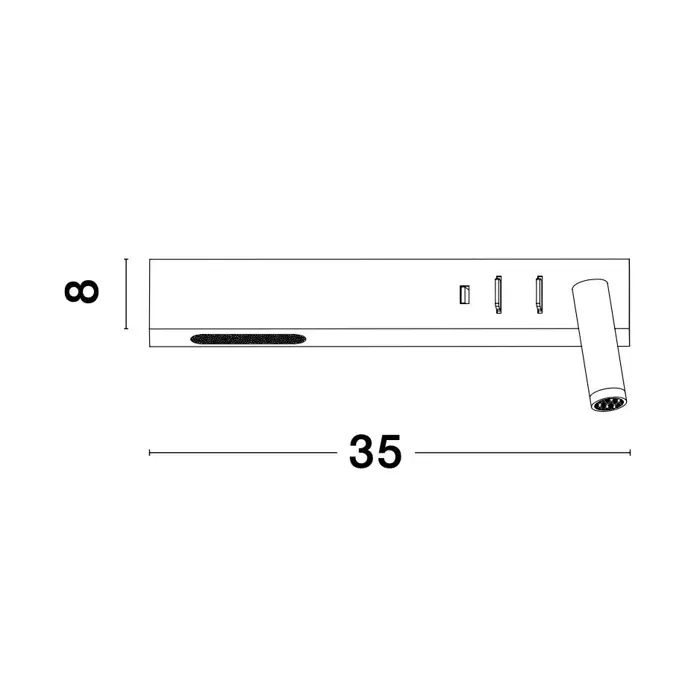 VIDA ZIDNA LAMPA LED 8W/3000K/560lm/IP20/BIJELA