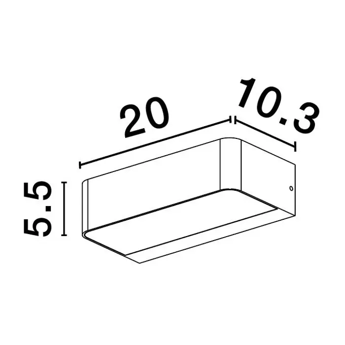VIDENO VANJSKA ZIDNA SVJETILJKA LED 10W/3000K/302lm/IP65/ANTRACIT