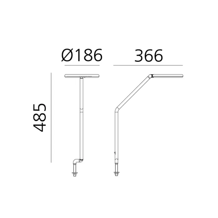 VINE LIGHT STOLNA SVJETILJKA CRNA 8W 3000K 602lm