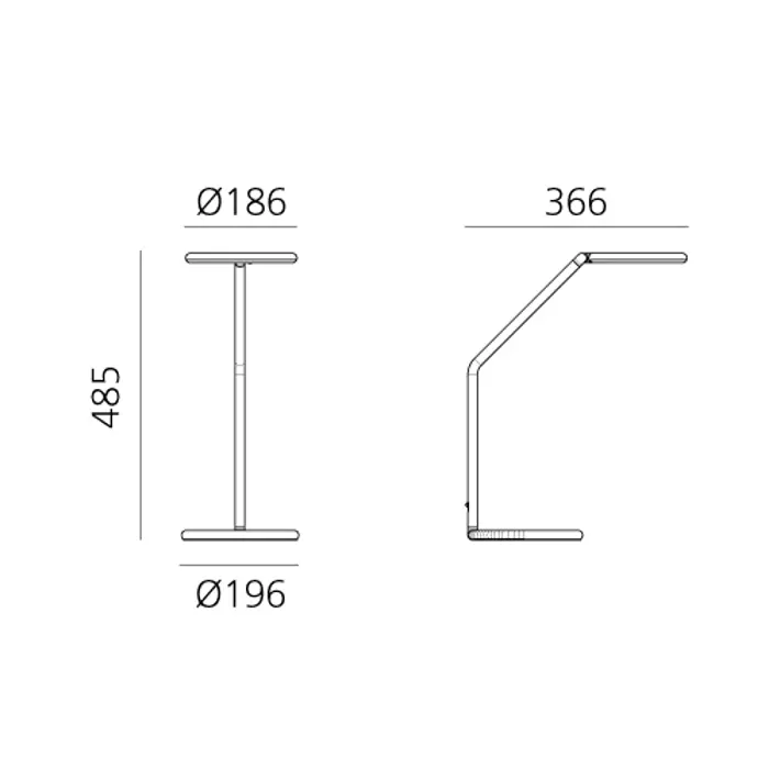 VINE LIGHT STOLNA SVJETILJKA CRNA 8W 3000K 602lm