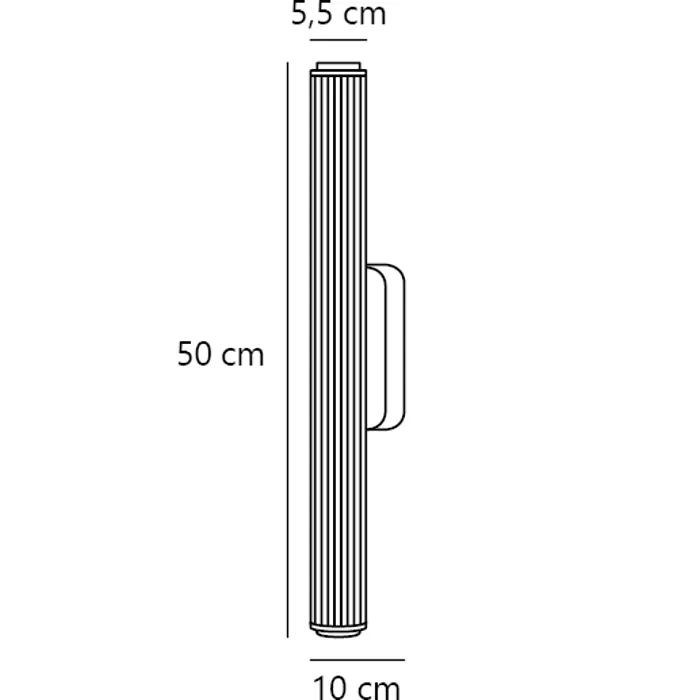 VIRELLE 50 ZIDNA LAMPA CRNA LED 12W/IP44/3000-4000K/1120lm/220-240V
