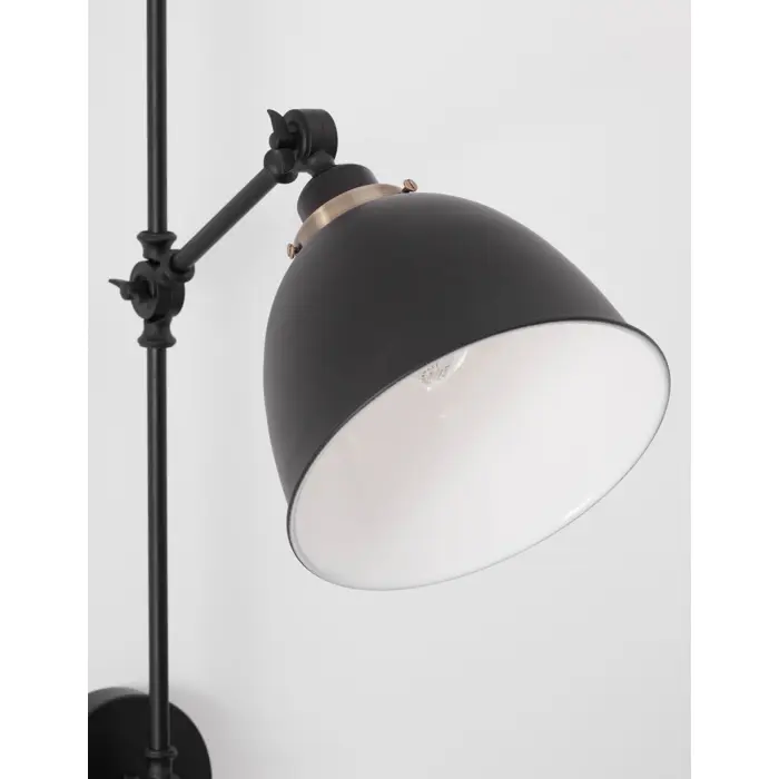 VIRGO ZIDNA LAMPA E27 /IP20/CRNA & MESING