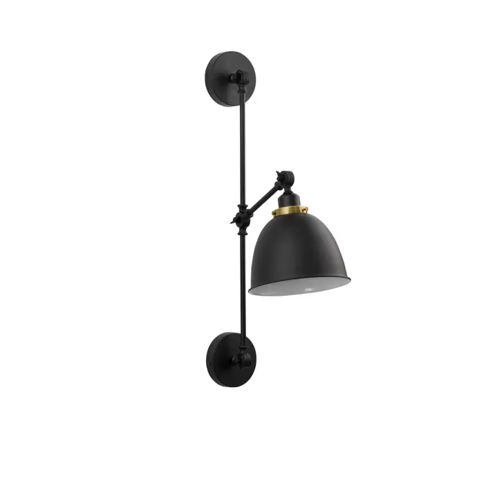 VIRGO ZIDNA LAMPA E27 /IP20/CRNA & MESING