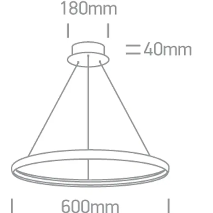 VISILICA LED 19W IP20 230V 3000K 1000lm CRNA