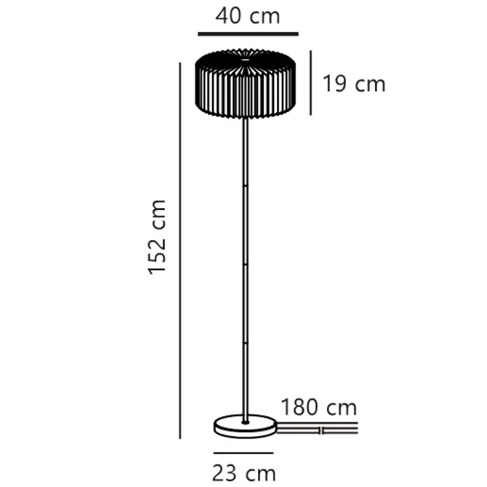 VIVIENNE STAJAĆA SVJETILJKA CRNA E27/15W/IP20/220-240V