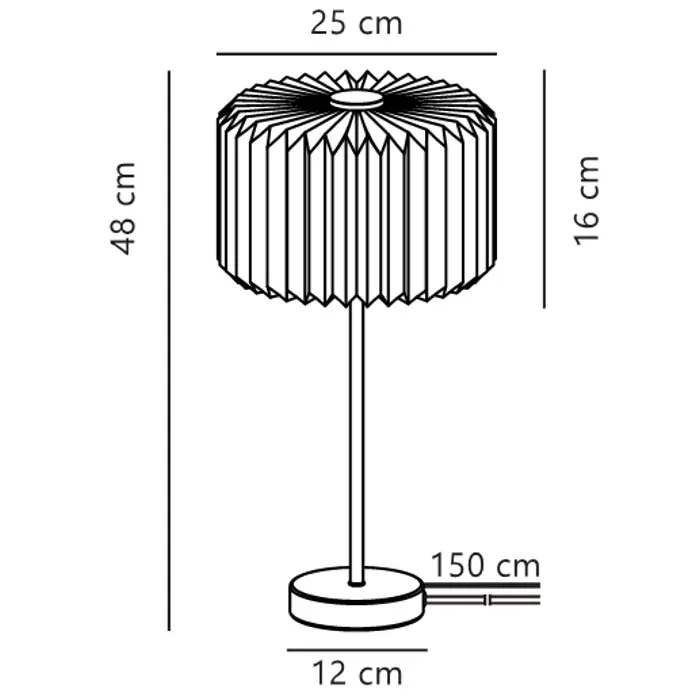 VIVIENNE STOLNA LAMPA CRNA E27/10W/IP20/220-240V