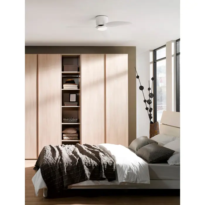 VOLGA PLAFONSKI VENTILATOR LED 18W/3000K/650lm/IP20/BIJELA