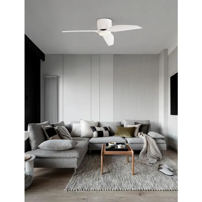 VOLGA PLAFONSKI VENTILATOR LED 18W/3000K/650lm/IP20/BIJELA