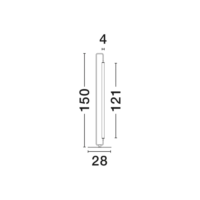 WETRO STAJAĆA LAMPA LED/3000K/32W/1856Lm/CRNA