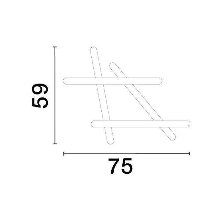 WILLOW PLAFONSKA SVJETILJKA LED 60W/3000K/3000lm/DIMM/IP20/CRNA