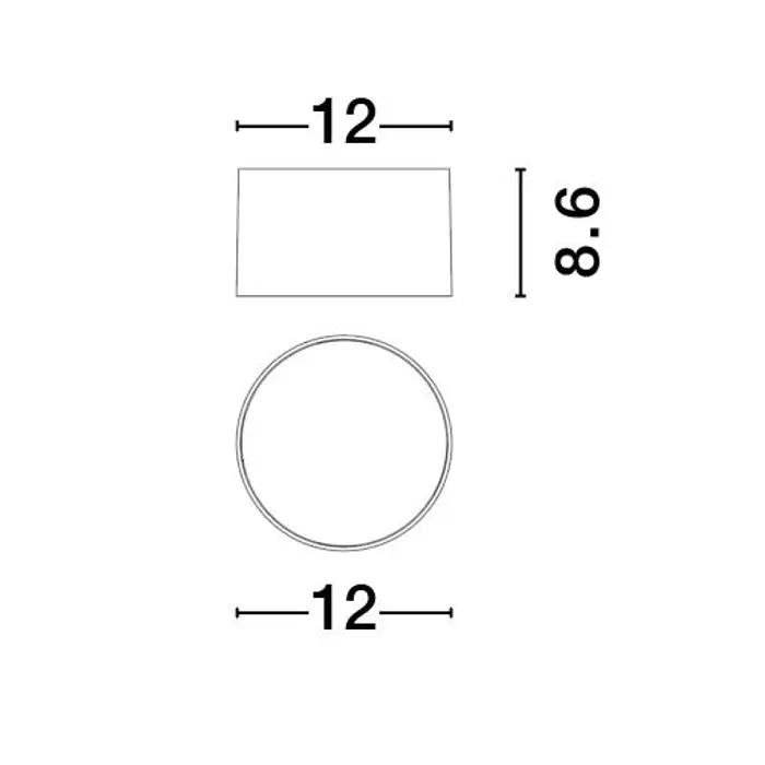 ZIAZA STROPNA LAMPA LED/3000K/17W/833Lm/BIJELA