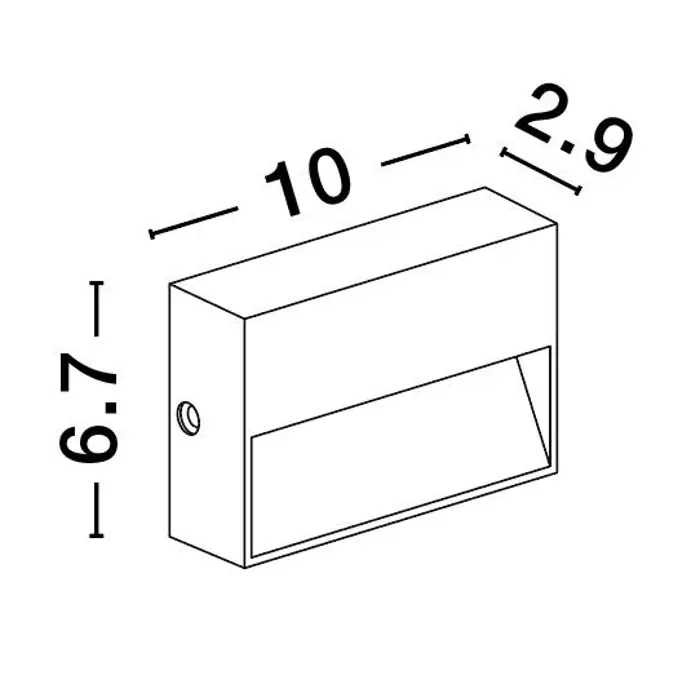 ZIDNA SVJETILJKA LED 1.5W 34lm 3000K IP54 ANTRACIT