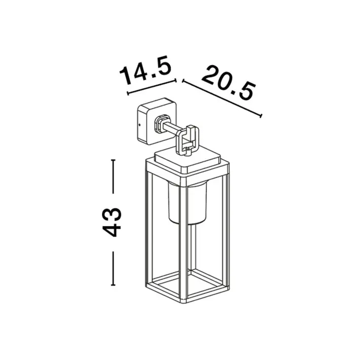 ZIDNA SVJETILJKA OMIKA LED E27 1x12W/220-240 IP65