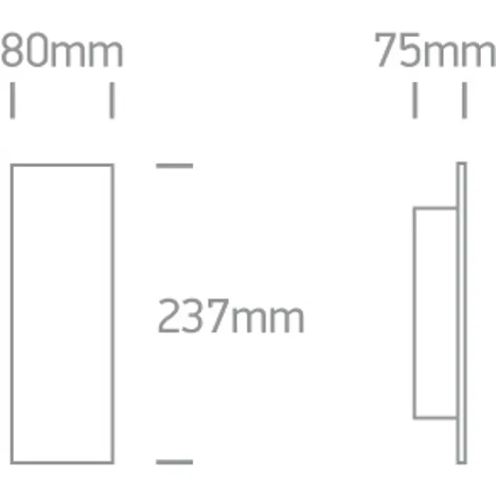 ZIDNA UGRADBENA SVJETILJKA 1,2W/350mA/IP20